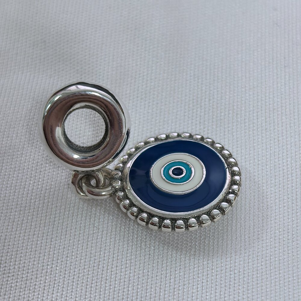 Pandora "Evil Eye" Exclusive Charm Pendant, S925 Silver Jewelry - Picture 3 of 4